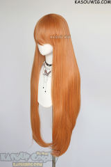 L-4 SP15 100cm/39.5" long straight versatile Pumpkin Orange wig