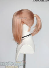 S-3 / SP20 peach pink ponytail base wig with long bangs.
