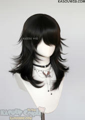 M-3 KA031A Natural Black 52cm long layered choppy wig