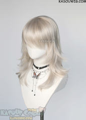 M-3 SP05 Pearl White 52cm long layered choppy wig