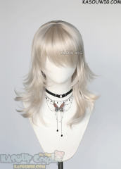 M-3 SP05 Pearl White 52cm long layered choppy wig