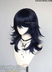 M-3 SP10 Dark Blue 52cm long layered choppy wig