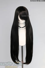 L-4 KA031A 100cm/39.5" long straight versatile Natural Black wig