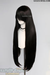L-4 KA031A 100cm/39.5" long straight versatile Natural Black wig
