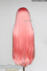 L-4 KA033 100cm/39.5" long straight versatile Light Pink wig