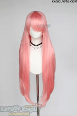 L-4 KA033 100cm/39.5" long straight versatile Light Pink wig