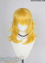 M-3 SP35 Bright Yellow 52cm long layered choppy wig
