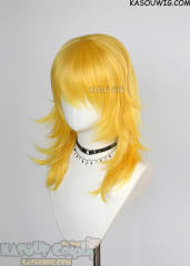 M-3 SP35 Bright Yellow 52cm long layered choppy wig