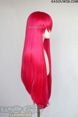 L-4 KA038 100cm/39.5" long straight versatile Raspberry Rose wig