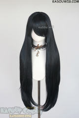 L-4 KA052 100cm/39.5" long straight versatile Black Blue wig