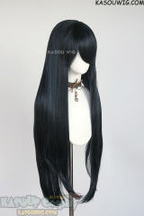 L-4 KA052 100cm/39.5" long straight versatile Black Blue wig