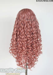 NANA Reira/Layla Serizawa 80cm brownish pink long spiral curly wig