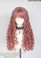NANA Reira/Layla Serizawa 80cm brownish pink long spiral curly wig