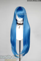 L-4 KA048 100cm/39.5" long straight versatile Dodger Blue wig