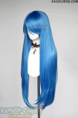 L-4 KA048 100cm/39.5" long straight versatile Dodger Blue wig