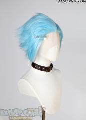Lace Front>>> Light Blue all back spiky wig LFS-1/KA046
