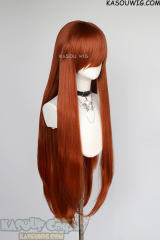 L-4 KA022 100cm/39.5" long straight versatile Copper Penny wig