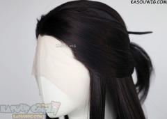 Lace Front>> Deep Purple 76cm long slicked-back straight wig LFL-2/SP31