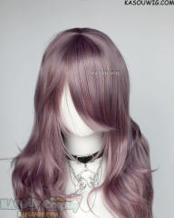 L-3 / KA037A Dusty Purple long layers loose waves wig