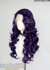 Lace Front>> Indigo Purple 75cm long middle parting curly wig LFL-1/SP37