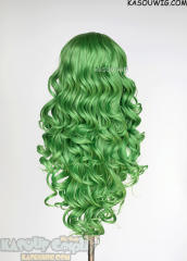 Lace Front>> Light Green 75cm long middle parting curly wig LFL-1/KA060