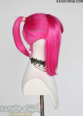 S-3 / KA035 deep pink ponytail base wig with long bangs