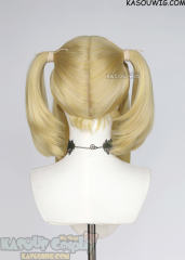 M-2/ KA010┇50CM / 19.7" light yellow blonde pigtail base wig with long bangs