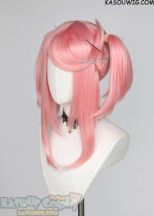 M-2/ KA033┇50CM / 19.7" Light Pink pigtail base wig with long bangs
