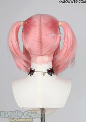 M-2/ KA033┇50CM / 19.7" Light Pink pigtail base wig with long bangs
