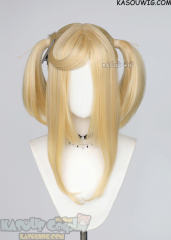 M-2/ KA008 ┇ 50CM / 19.7" yellow blonde pigtails base wig with long bangs