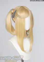 M-2/ KA008 ┇ 50CM / 19.7" yellow blonde pigtails base wig with long bangs
