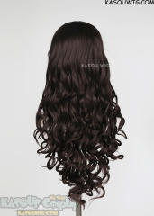 L-1 / KA030 deep brown 75cm long curly wig