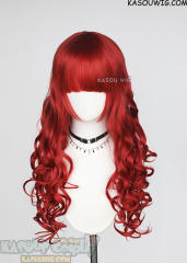 L-1 / KA042 apple red 75cm long curly wig