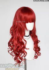 L-1 / KA042 apple red 75cm long curly wig