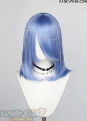 M-1/ KA055 cornflower blue long bob cosplay wig. shouder length lolita wig