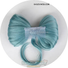 Genshin Impact Yumemizuki Mizuki 90cm long wavy wig with a large bowknot