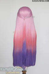 Genshin Impact Citlali 88cm long straight pink purple 3 tone ombre wig