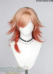 Honkai: Star Rail Mydei 50cm layered flippy peach orange ombre wig