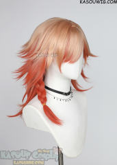 Honkai: Star Rail Mydei 50cm layered flippy peach orange ombre wig