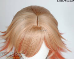 Honkai: Star Rail Mydei 50cm layered flippy peach orange ombre wig