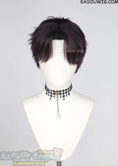Love and Deepspace Rafayel deep purple short wavy wig