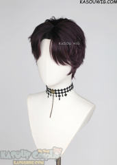 Love and Deepspace Rafayel deep purple short wavy wig