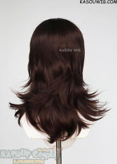 M-3 SP07 Chocolate Brown 52cm long layered choppy wig