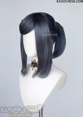 S-3 / SP29 bluish gray ponytail base wig with long bangs.