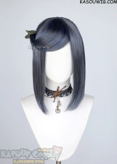 S-3 / SP29 bluish gray ponytail base wig with long bangs.