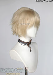 S-1 / KA006 >>31cm / 12.2" short light blonde layered wig, easy to style,Hiperlon fiber