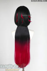 Zenless Zone Zero Jane Doe 95cm long black red ombre wig