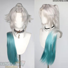 【2 Colors】Honkai: Star Rail Feixiao 110cm long ponytail wig dyed teal ponytail
