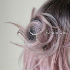 Round spiky buns with clip ombre colors. medium size