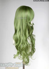 L-3 / KA061 Moss Green long layers loose waves wig